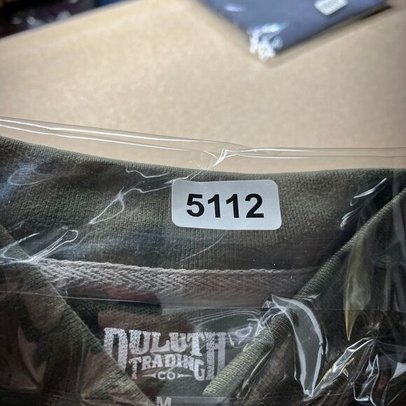 Duluth Trading Shirt Mens Medium Green Polo Work Workwear Rugby Heavyweight - Picture 7 of 8